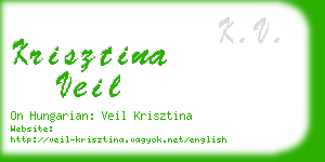 krisztina veil business card